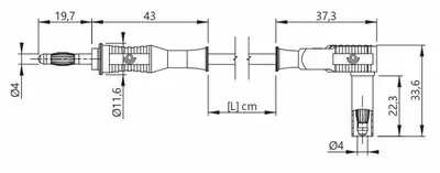 PJP 2049 20A Test Lead Dimensions